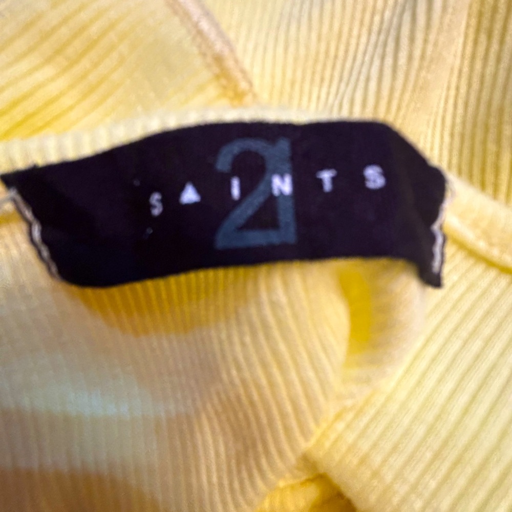 21 Saints Ruffled & Ruched Tie Crop Top - Picture 3 of 4
